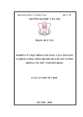 Nghiên cứu nồng độ EBV DNA trong ung thư vòm mũi họng