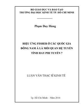 Hiệu ứng Fisher ở Đông Nam Á: Mối quan hệ tuyến tính hay