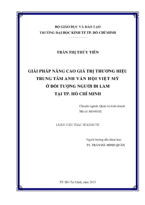 Giải pháp nâng cao thương hiệu Trung tâm Anh Văn Hội
