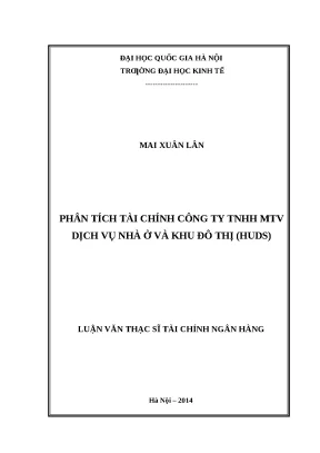 Luận văn phân tích tài chính công ty HUDS