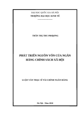 Phát Triển Nguồn Vốn Ngân Hàng Chính Sách Xã Hội: Giải