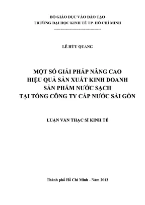 Luận văn: Nâng cao hiệu quả kinh doanh nước sạch Sawaco