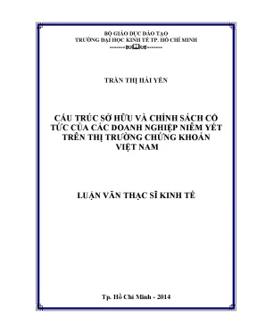 Cấu Trúc Sở Hữu và Chính Sách Cổ Tức Doanh Nghiệp Niêm