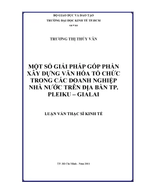 Giải pháp xây dựng văn hóa tổ chức trong doanh nghiệp