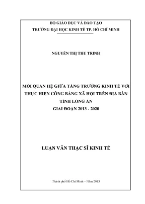 Mối Quan Hệ Giữa Tăng Trưởng Kinh Tế và Công Bằng Xã Hội