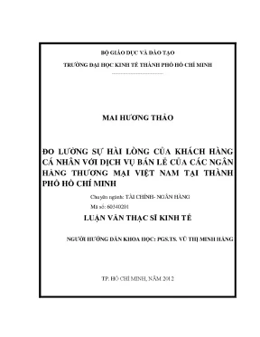 Đo Lường Sự Hài Lòng Của Khách Hàng Cá Nhân Với Dịch Vụ
