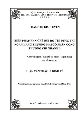 Biện Pháp Hạn Chế Rủi Ro Tín Dụng Tại Ngân Hàng Thương