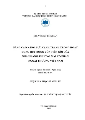 Luận văn: Nâng cao năng lực cạnh tranh huy động vốn