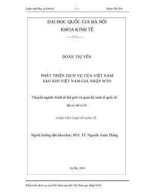 Dịch vụ Việt Nam sau khi vào WTO: Thực trạng & Giải pháp