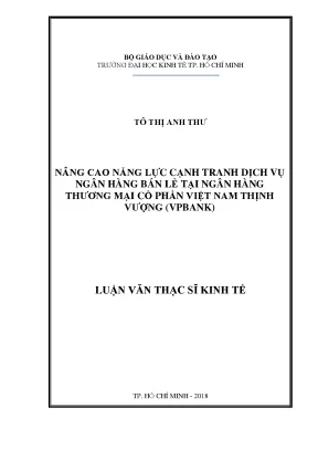 Nâng cao năng lực cạnh tranh dịch vụ ngân hàng bán lẻ