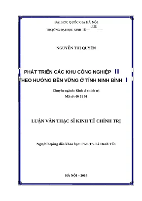 Phát Triển Khu Công Nghiệp Bền Vững Tại Ninh Bình