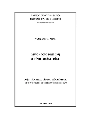 Nâng cao mức sống dân cư tỉnh Quảng Bình: Thách thức và