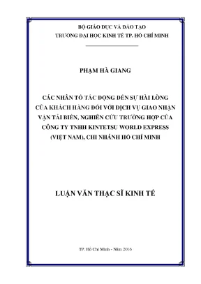 Nghiên cứu các yếu tố ảnh hưởng đến sự hài lòng của
