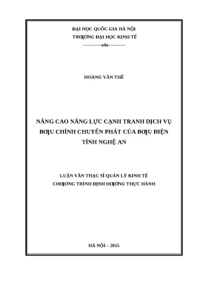 Nâng cao năng lực cạnh tranh dịch vụ bưu chính tại Nghệ An