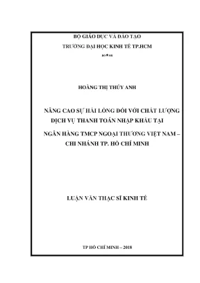 Nâng cao sự hài lòng với dịch vụ thanh toán nhập khẩu 