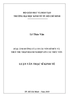 Ảnh hưởng của cơ cấu vốn sở hữu và thuế thu nhập doanh