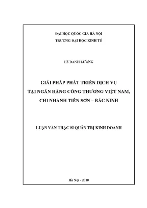 Giải pháp phát triển dịch vụ ngân hàng tại Ngân hàng