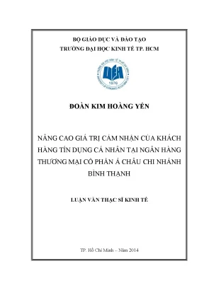 Nâng Cao Giá Trị Cảm Nhận Khách Hàng Tín Dụng Cá Nhân