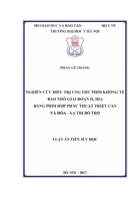 Nghiên cứu điều trị ung thư phổi không tế bào nhỏ giai