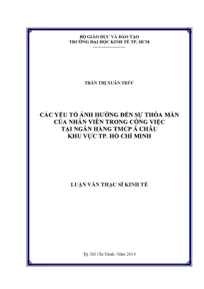 Các yếu tố ảnh hưởng đến sự thỏa mãn của nhân viên tại
