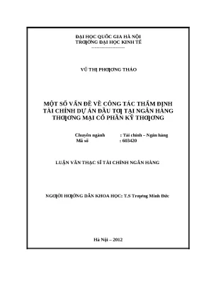 Thẩm Định Tài Chính Dự Án Đầu Tư Tại Ngân Hàng Techcombank