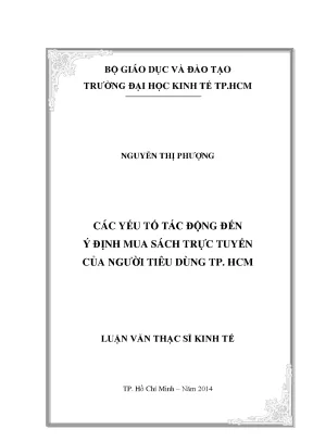 Yếu Tố Ảnh Hưởng Đến Ý Định Mua Sách Trực Tuyến Tại TP.HCM