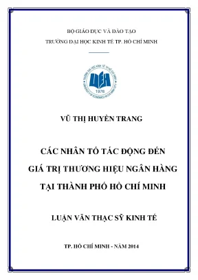 Các yếu tố ảnh hưởng đến giá trị thương hiệu ngân hàng