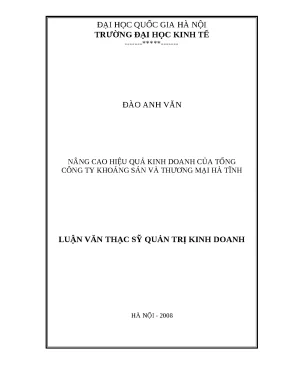 Nâng cao hiệu quả kinh doanh tại Tổng công ty Khoáng sản