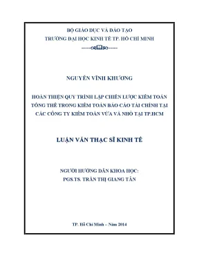 Chiến Lược Kiểm Toán Tổng Thể cho Các Công Ty Kiểm Toán