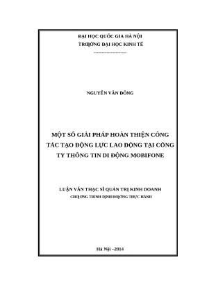 Giải pháp nâng cao động lực lao động tại Mobifone