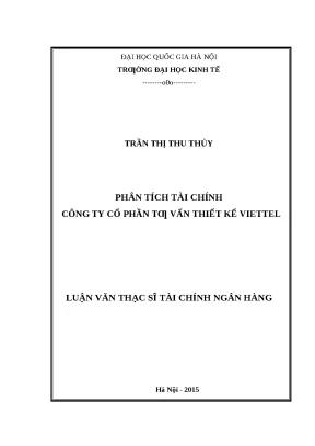 Phân Tích Tài Chính Công Ty Cổ Phần Tư Vấn Thiết Kế Viettel