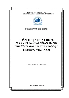 Luận văn Marketing Vietcombank (Thạc sĩ UEH 2011)