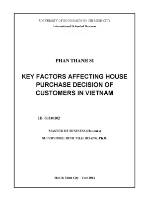Yếu tố ảnh hưởng quyết định mua nhà tại Việt Nam