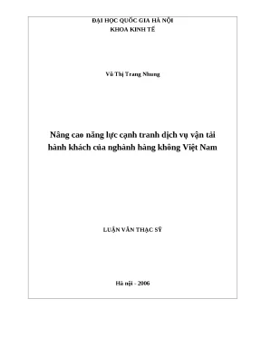 Nâng cao năng lực cạnh tranh dịch vụ vận tải hành khách
