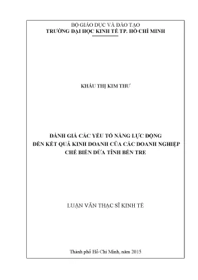 Đánh Giá Năng Lực Động và Kết Quả Kinh Doanh Doanh