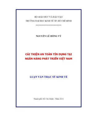 Luận văn: An toàn tín dụng Ngân hàng Phát triển Việt Nam