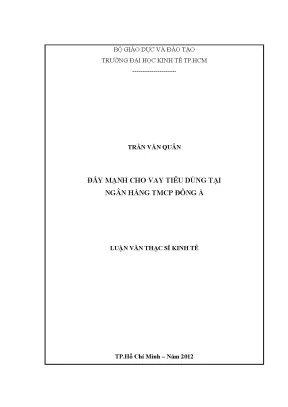 Tăng cường cho vay tiêu dùng tại Ngân hàng Đông Á