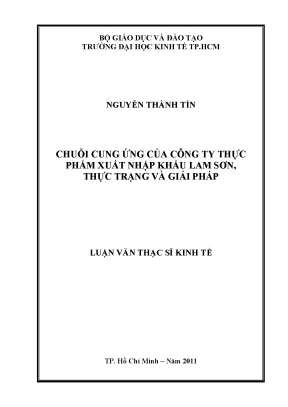 Giải pháp hoàn thiện chuỗi cung ứng tại Công ty Thực