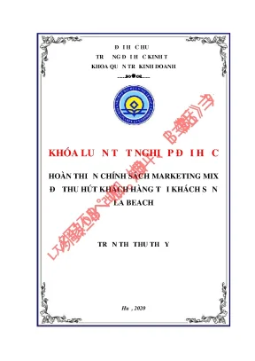 Khóa luận Marketing Mix Khách sạn La Beach