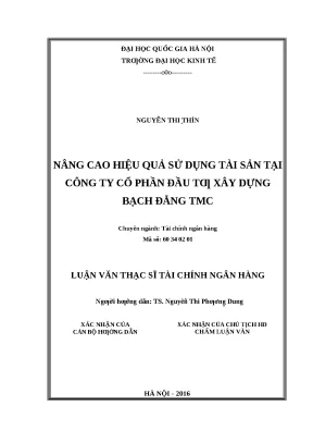 Nâng cao hiệu quả sử dụng tài sản tại Công ty Cổ phần