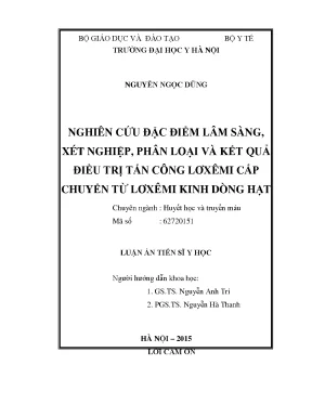 Nghiên cứu lâm sàng và điều trị lơxêmi cấp chuyển từ 