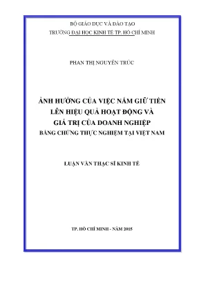 Ảnh hưởng của việc nắm giữ tiền mặt đến hiệu quả hoạt