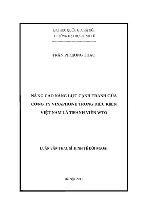Luận văn: Năng lực cạnh tranh của Vinaphone thời kỳ WTO
