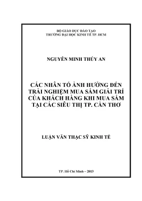 Những Nhân Tố Ảnh Hưởng Đến Trải Nghiệm Mua Sắm Giải Trí