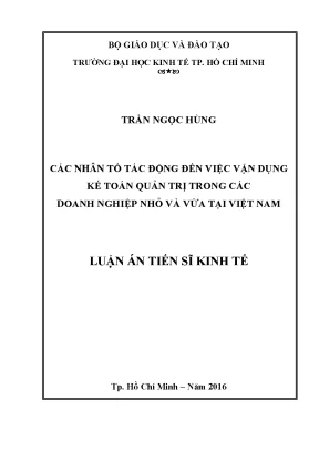 Những Nhân Tố Ảnh Hưởng Đến Việc Vận Dụng Kế Toán Quản