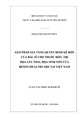 Giải pháp nâng cao quyết định kê đơn thuốc điều trị dọa 