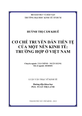 Cơ Chế Truyền Dẫn Tiền Tệ Ở Việt Nam: Nghiên Cứu Tác