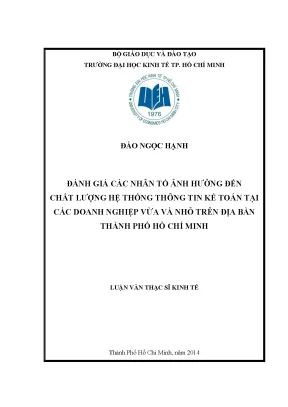 Đánh Giá Chất Lượng Hệ Thống Thông Tin Kế Toán Tại Doanh