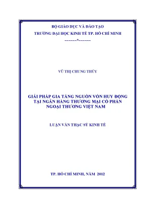 Giải pháp tăng cường huy động vốn tại Vietcombank