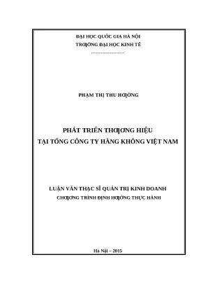 Phát Triển Thương Hiệu Tại Vietnam Airlines: Nghiên Cứu